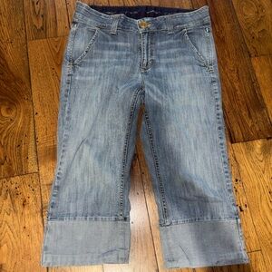 Lee Light Blue Women’s Contrast Detail Cropped Jeans Size 10